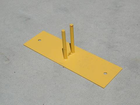 Dieses ist ein gelber fechtender Fuß, der im Kanada-Portablezaun benutzt wird.