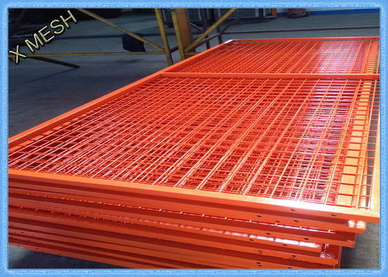 Orange Maschendraht-Zaun-Platten, gerahmtes geschweißtes Draht-Gewebe-korrosionsbeständiges