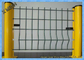 überzogene grüne Sicherheits-Stahlzaun PVCs 3D, 5.0mm Maschendraht-Zaun-Platten